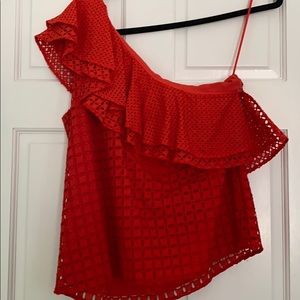 JCrew one shoulder top